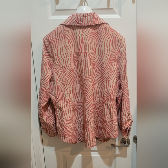 Zenergy Neema Painterly Waves Jacket by‎ Chicos womens size 3 lightweight - Picture 7 of 10